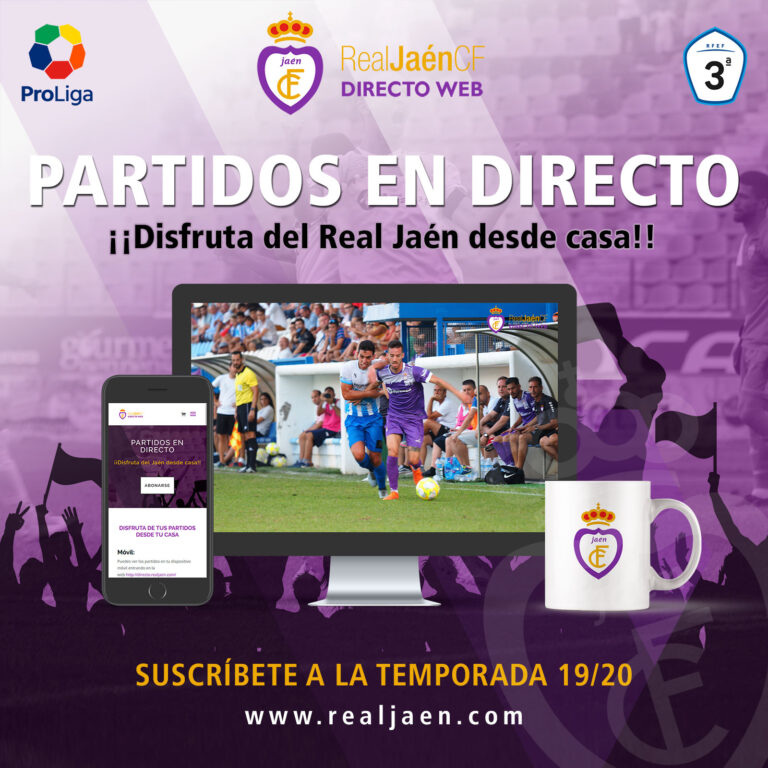 El Real Jaén C.F emitirá en directo los partidos dentro y fuera de casa desde su web