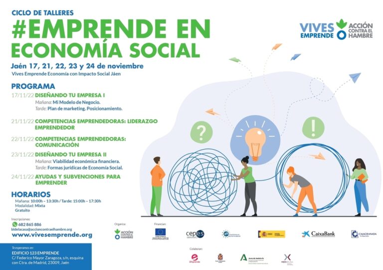 Talleres gratuitos de emprendimiento para personas desempleadas en Jaén