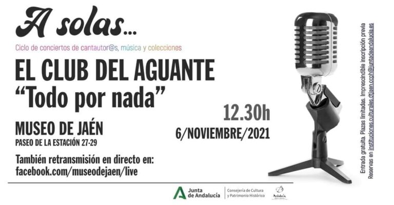 El ciclo ‘A solas’ tendrá lugar en El Museo de Jaén los sábados 23 de octubre y 6, 13 y 20 de noviembre.