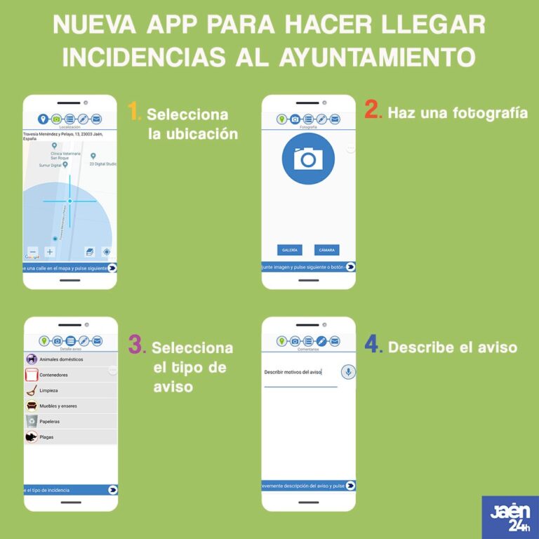 Nueva App para hacer llegar ‘incidencias’ al Ayuntamiento de Jaén en 5 sencillos pasos
