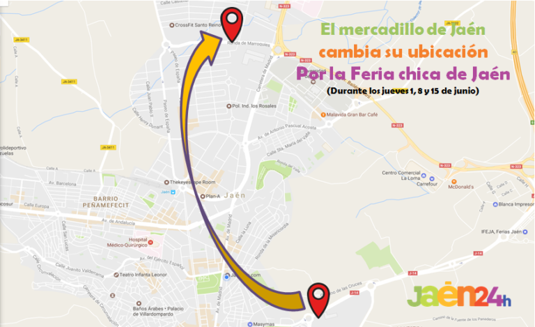 El mercadillo de Jaén se traslada de ubicación por la Feria de la Virgen de la Capilla