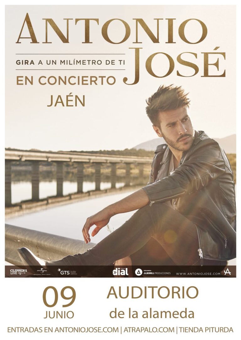 El cantante Antonio José ofrecerá un concierto en Jaén el 9 junio de su gira «A un milímetro de ti»