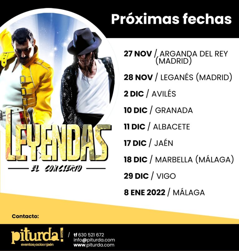 “Leyendas”, el concierto tributo a Michael Jackson y Freddie Mercury llega a Jaén