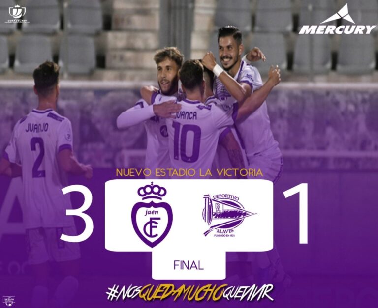 El Real Jaén vence 3-1 al Alavés y entra en la historia de la Copa del Rey