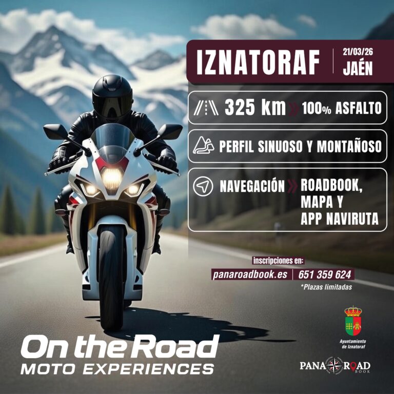 Iznatoraf acoge una ruta moto turística de 325 km por la Sierra de las Villas el 21 de marzo