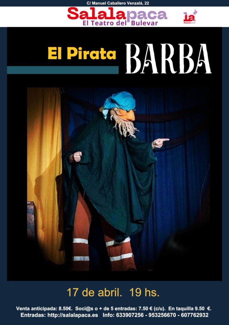 EL PIRATA BARBA TEATRO SALA LA PACA