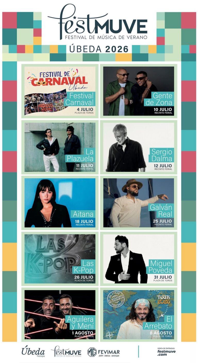 Cartel FestMUVE 2026 — Festival de Música de Verano de Úbeda