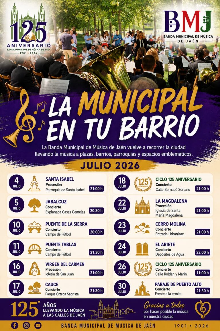 La Municipal en tu Barrio 2026 — Banda Municipal de Música de Jaén