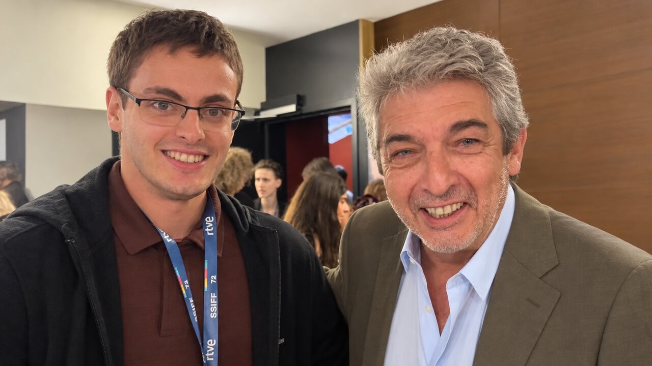 Guillermo Biedma junto a Ricardo Darín en el Festival de Cine de San Sebastián