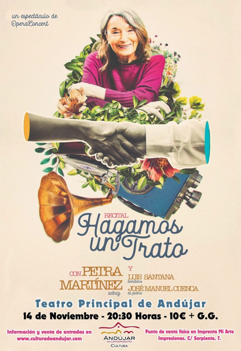«Hagamos un trato», recital con Petra Martínez en Andújar