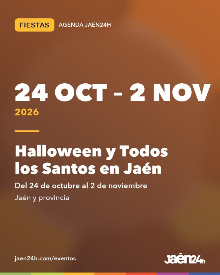 Cartel de Jaén24h con los planes de Halloween y Todos los Santos 2026 en Jaén y provincia