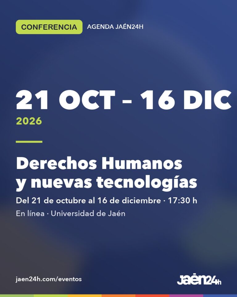 Cartel de Jaén24h de las jornadas Derechos Humanos y nuevas tecnologías de la UJA