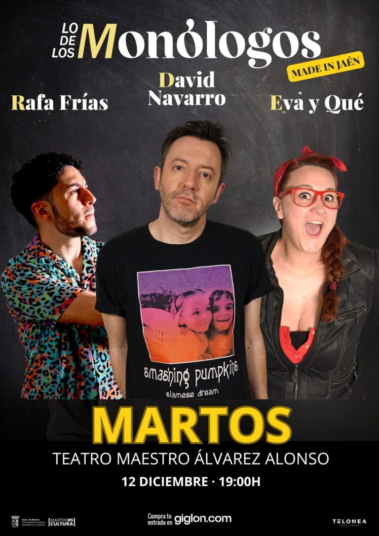 «Lo de los monólogos» con David Navarro, Eva y Qué y Rafa Frías en Martos