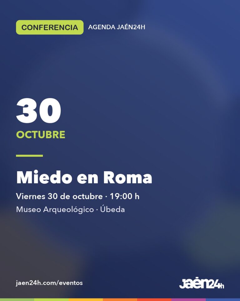 Cartel de la charla Miedo en Roma en Úbeda