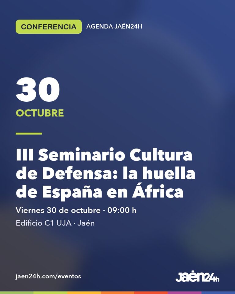Cartel de Jaén24h del III Seminario Cultura de Defensa en la Universidad de Jaén