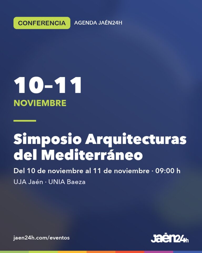Cartel de la agenda de Jaén24h del simposio Arquitecturas del Mediterráneo