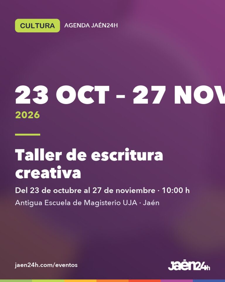 Cartel del taller de escritura creativa de la Universidad de Jaén