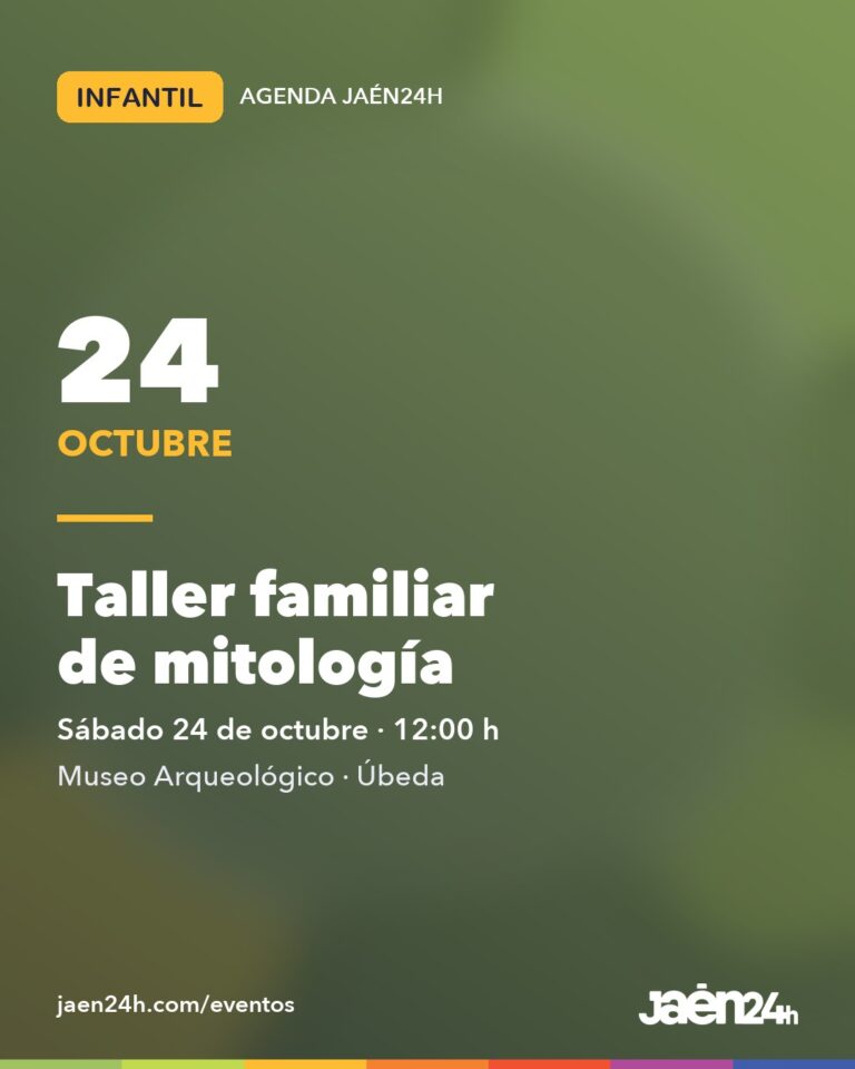 Cartel del taller de mitología del Museo Arqueológico de Úbeda