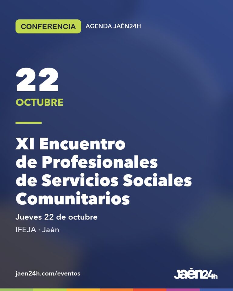 Tarjeta de agenda del XI Encuentro Provincial de Profesionales de los Servicios Sociales Comunitarios en IFEJA, Jaén