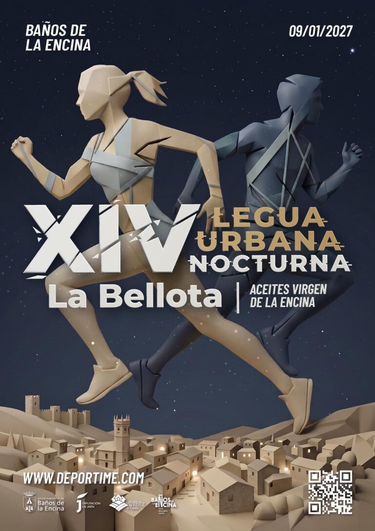 Cartel de la XIV Legua Urbana Nocturna La Bellota de Baños de la Encina